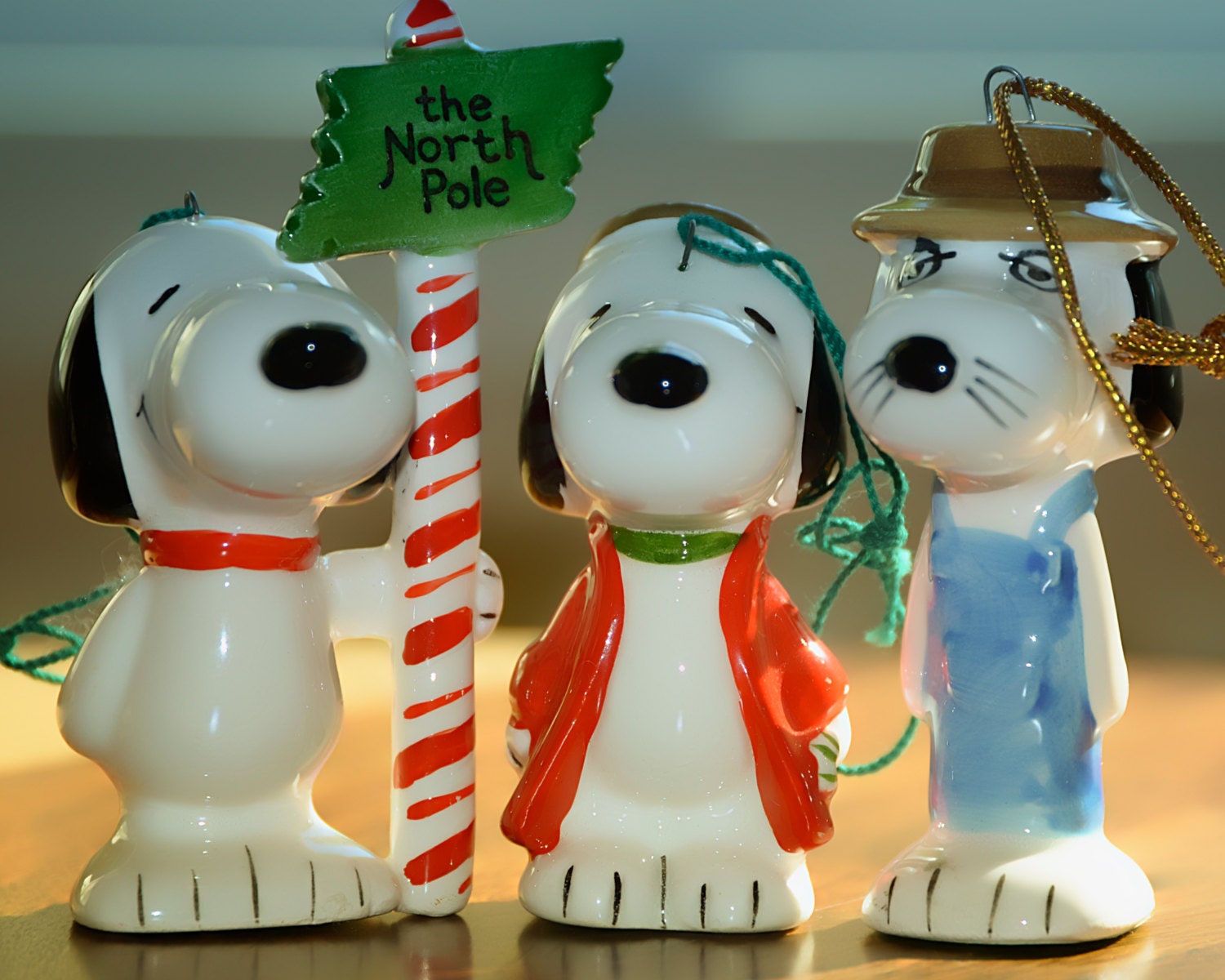 Vintage snoopy christmas ornaments