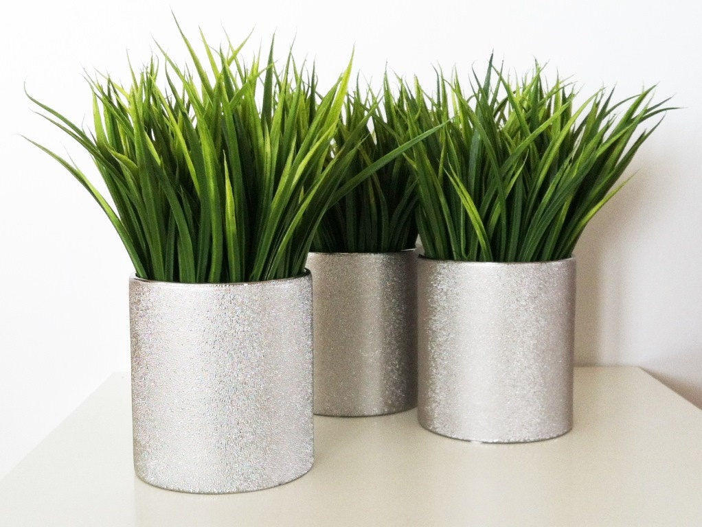Made to Order Set of 3 Artificial Plants Green Grass