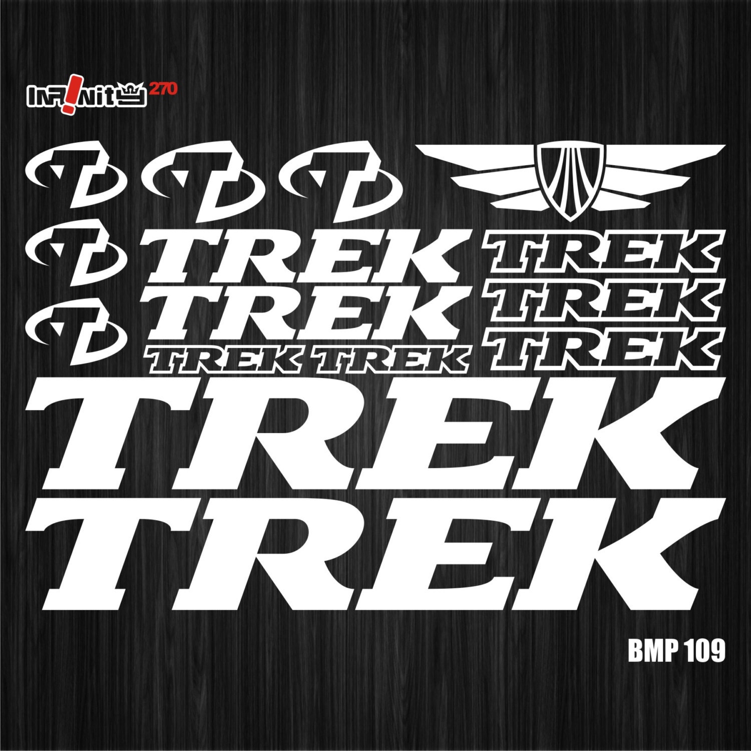 wBMP109 TREK Bike Frame Sticker Decal Set Mountain Road Fixie America ...