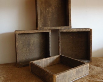 wood box centerpiece, rustic wedding tabletop, farmhouse candle tray, barn board altered art supply, reclaimed wood, country primitive
