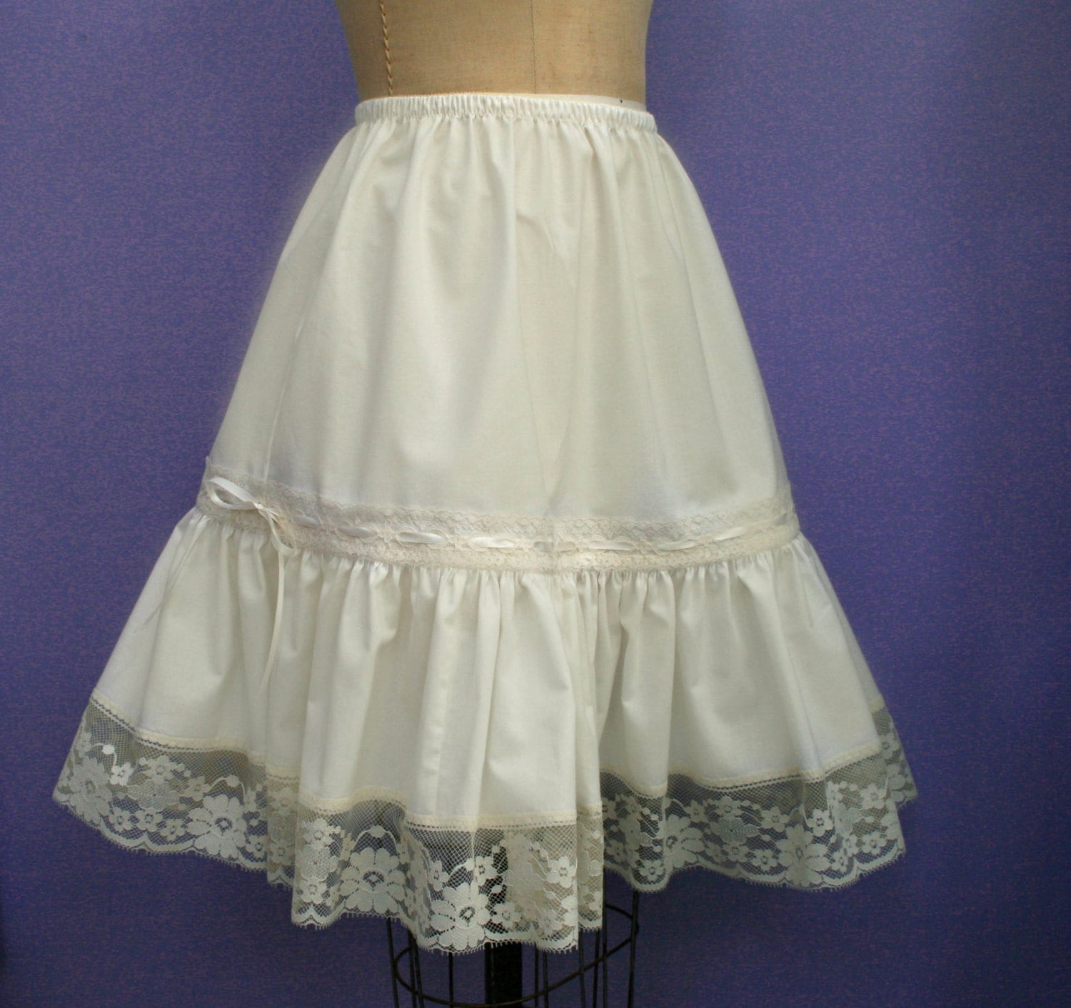 Plus size Vintage style Cotton Petticoat made in by 7PineDesign
