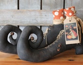Primitive Witch Boots Halloween Decor