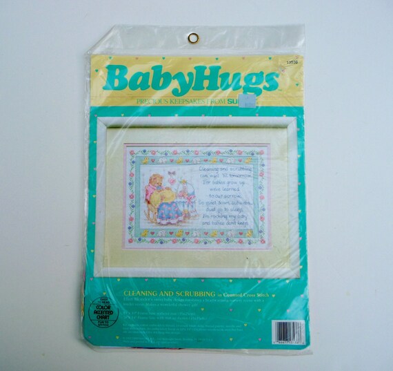Weekenders Counted Cross Stitch Kit Bassinette Birth Sampler Baby Girl