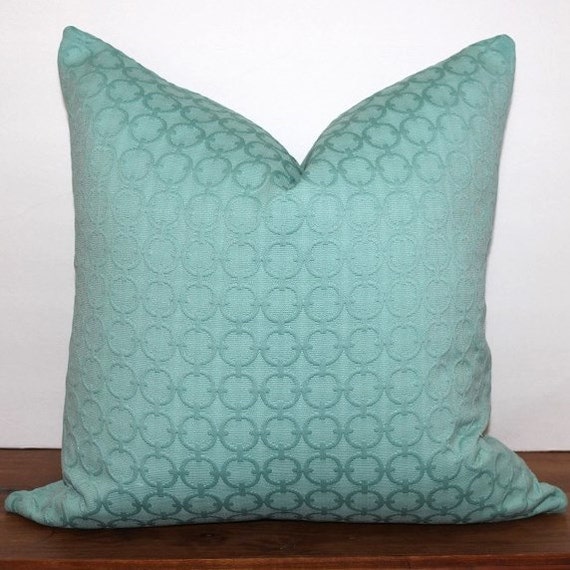 Pillow Cover Solid Turquoise Waverly Circle Accent