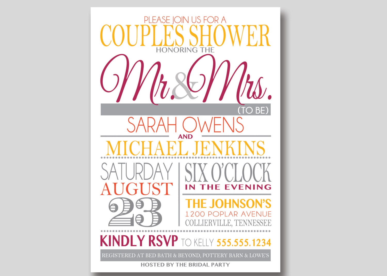 Custom Printable Birthday &amp; Shower Invitations by TrendyHenry