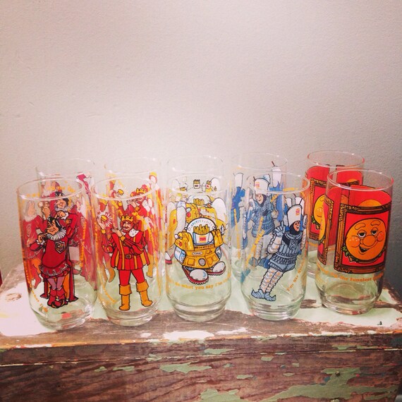Set of eight 1979 Burger King Collectible by UrbanVintageFlaire