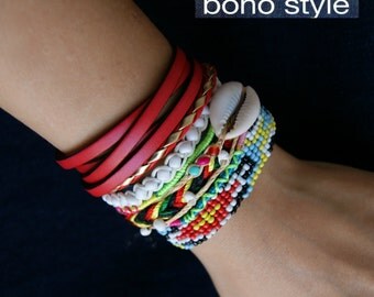Bracelets style années 60-70. Émail et argent - France
