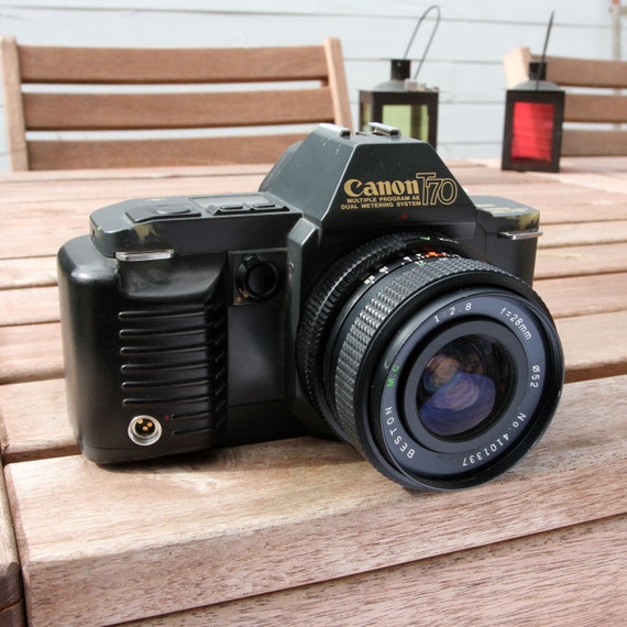 Working Vintage Canon T70 35mm Film Slr Camera With Lens