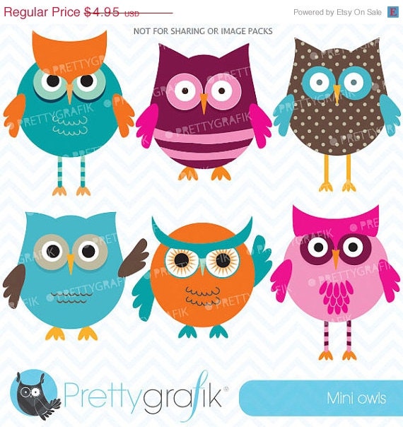 60% OFF SALE owl clipart commercial use, vector graphics, digital clip art, digital images - CL547 Il_570xn