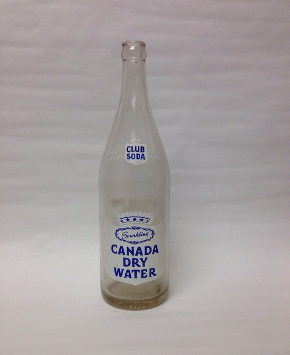 Items similar to Quart Size Canada Dry Bottle Club Soda Sparkling