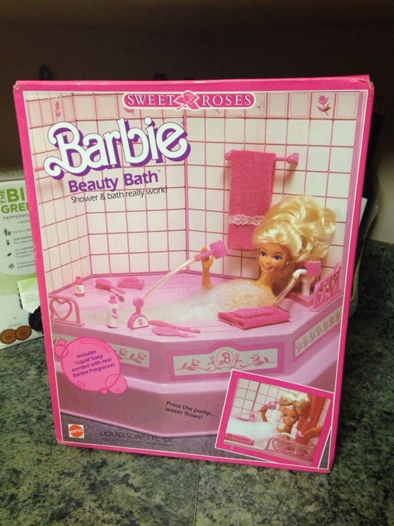 Items similar to Vintage sweet roses barbie beauty bath play set on Etsy