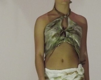 Elfin, Pixie, Forest Faerie, Woodland Nuno Felted Top and Skirt