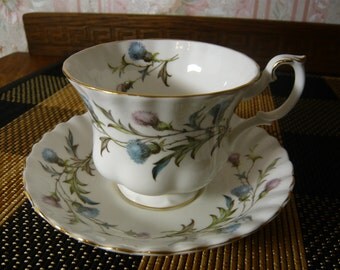 Vintage Royal Albert BRIGADOON Cup and Saucer Circa 1960s to 1970s