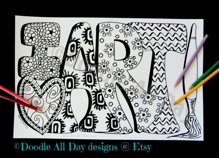 I Love Art by DoodleAllDaydesigns on Etsy