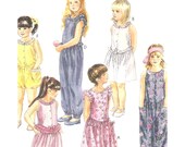 Girls, Sewing, Pattern, Dress, Jumpsuit, Romper, Size 4, Size 5, Size, 6, McCalls 5328, Uncut, Fashion Basics, Kids