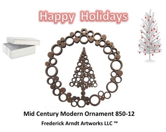 850-12 Mid Century Modern Christmas Ornament