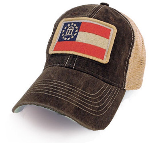 Flag Patch Trucker Hat Black by StateLegacyRevival on Etsy
