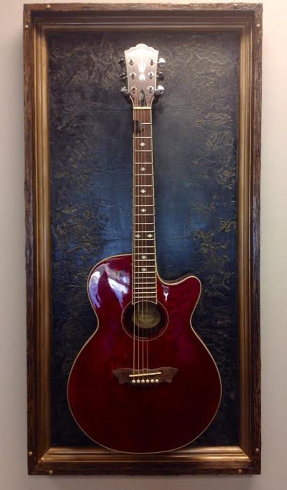 Items similar to Guitar Shadow Box "The Rockwell", Guitar Display Case