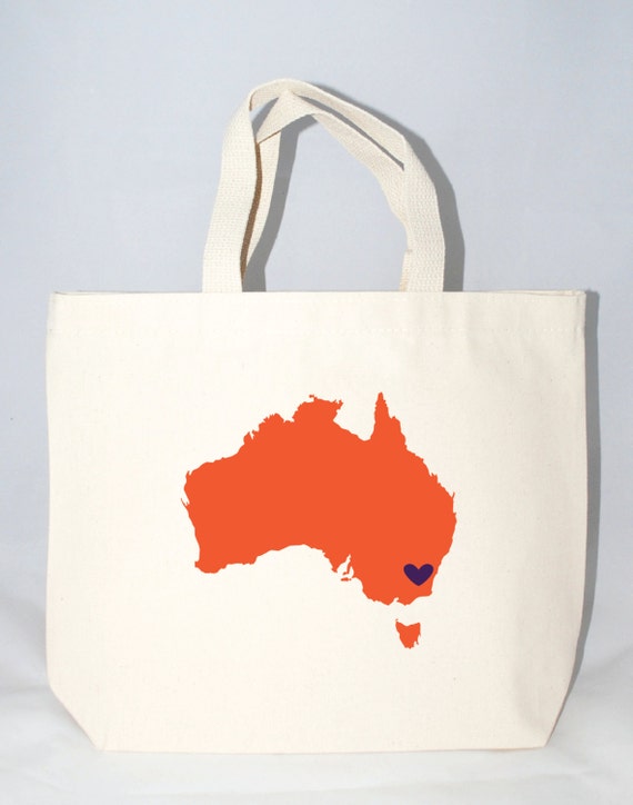 Australia - Custom State Screen Printed Canvas Tote Bags For Wedding ...