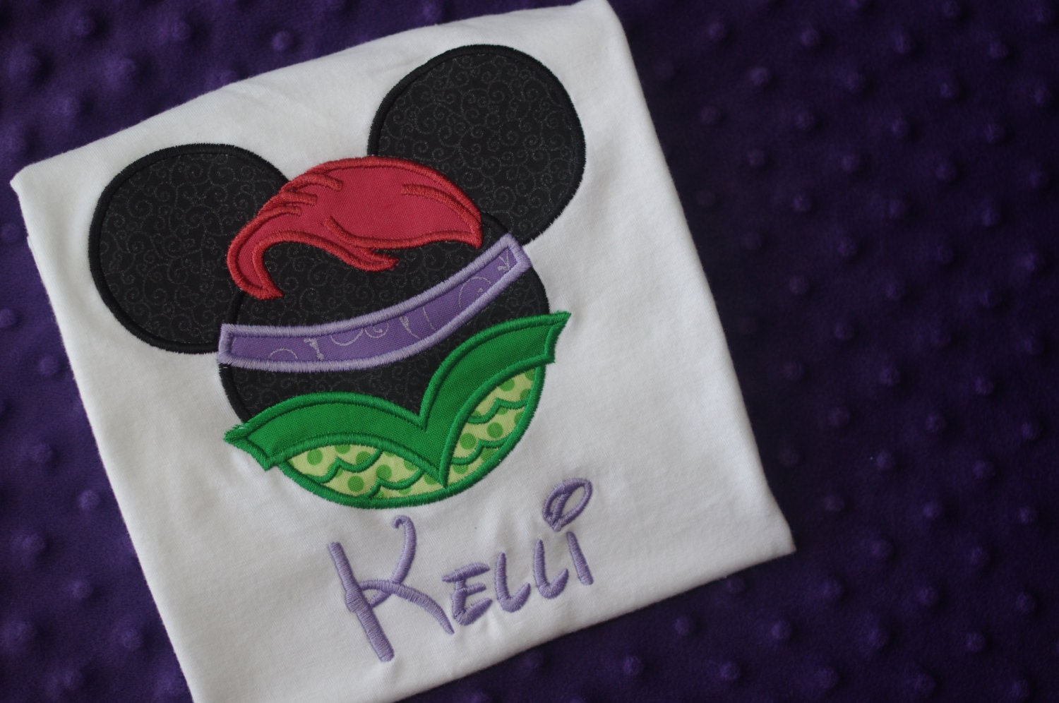 Pocahontas Disney Mickey Mouse Ears Appliquéd Shirt or by LivieQ