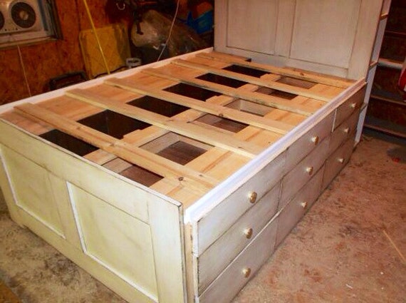 Queen Platform Storage Captain's Bed with Drawers by SameAsNever