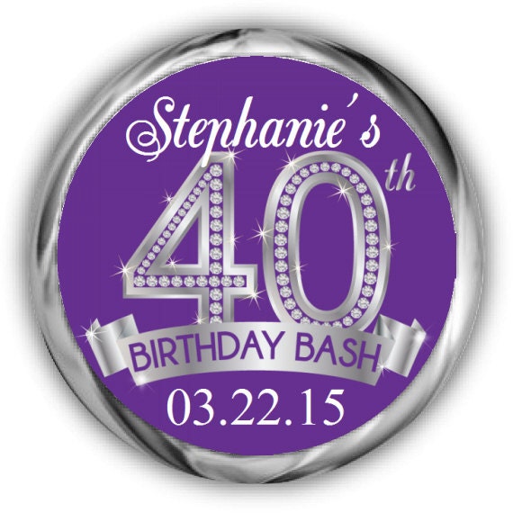 40th Birthday Stickers Personalized Birthday Sticker