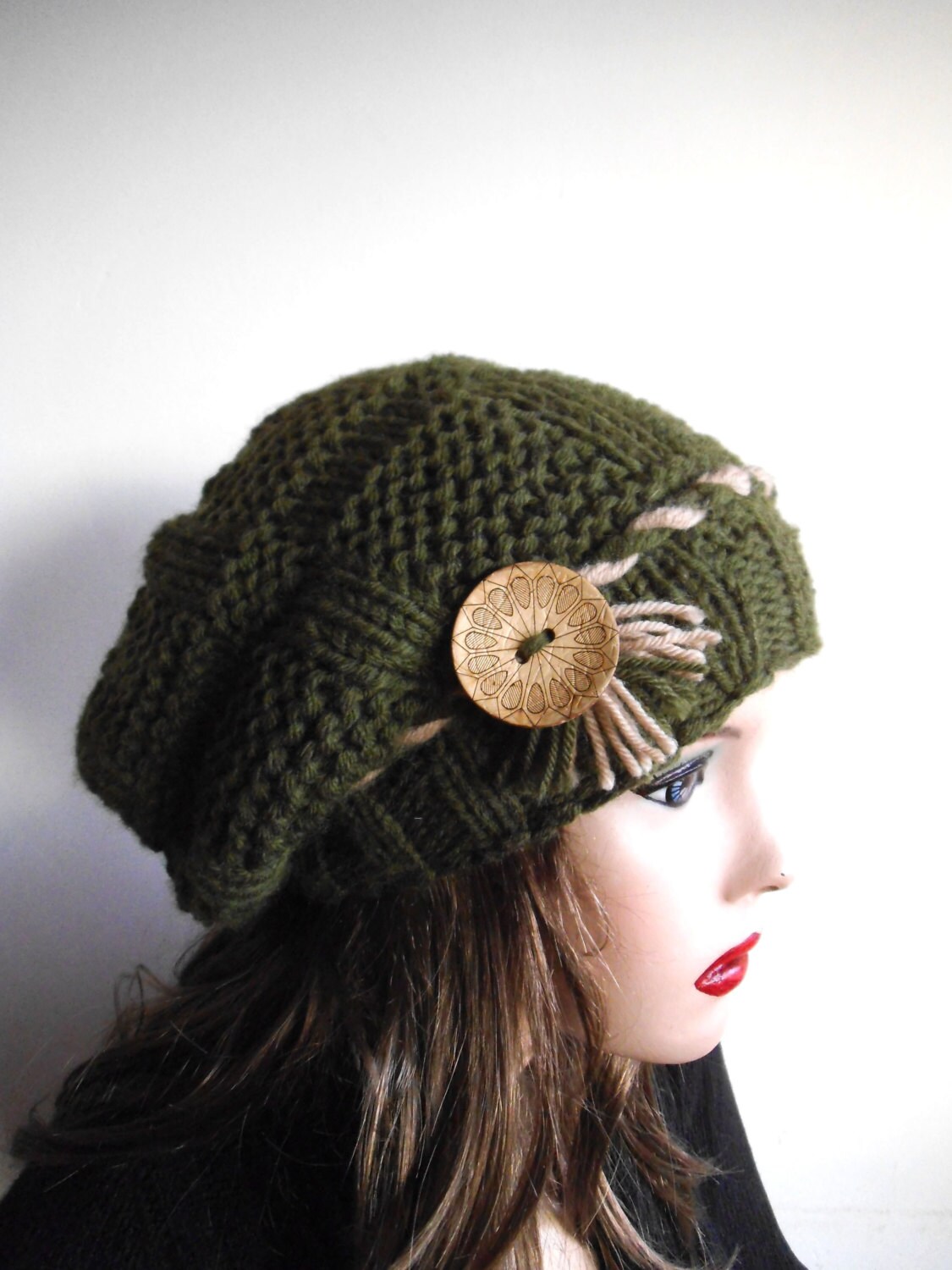 olive wool hat
