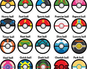 Items similar to Pokemon Bead Sprite Set - Poke Ball / Great Ball ...