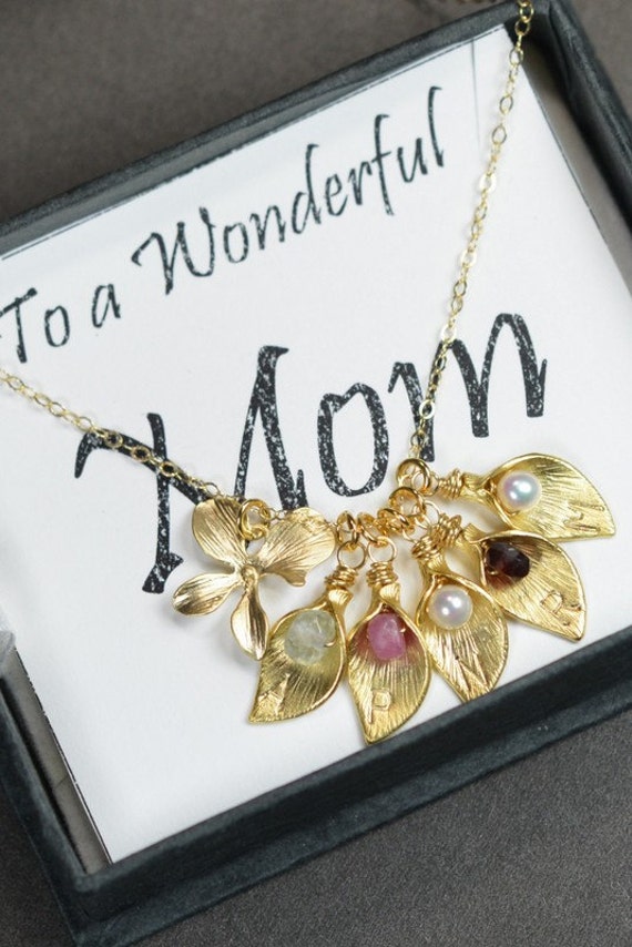 PERSONALIZED grandmother necklace.Calla Lily.Grandma Gift.Personalized Necklace.Nana Granny Grandmother Jewelry ,BIRTHSTONE necklace,INITIAL