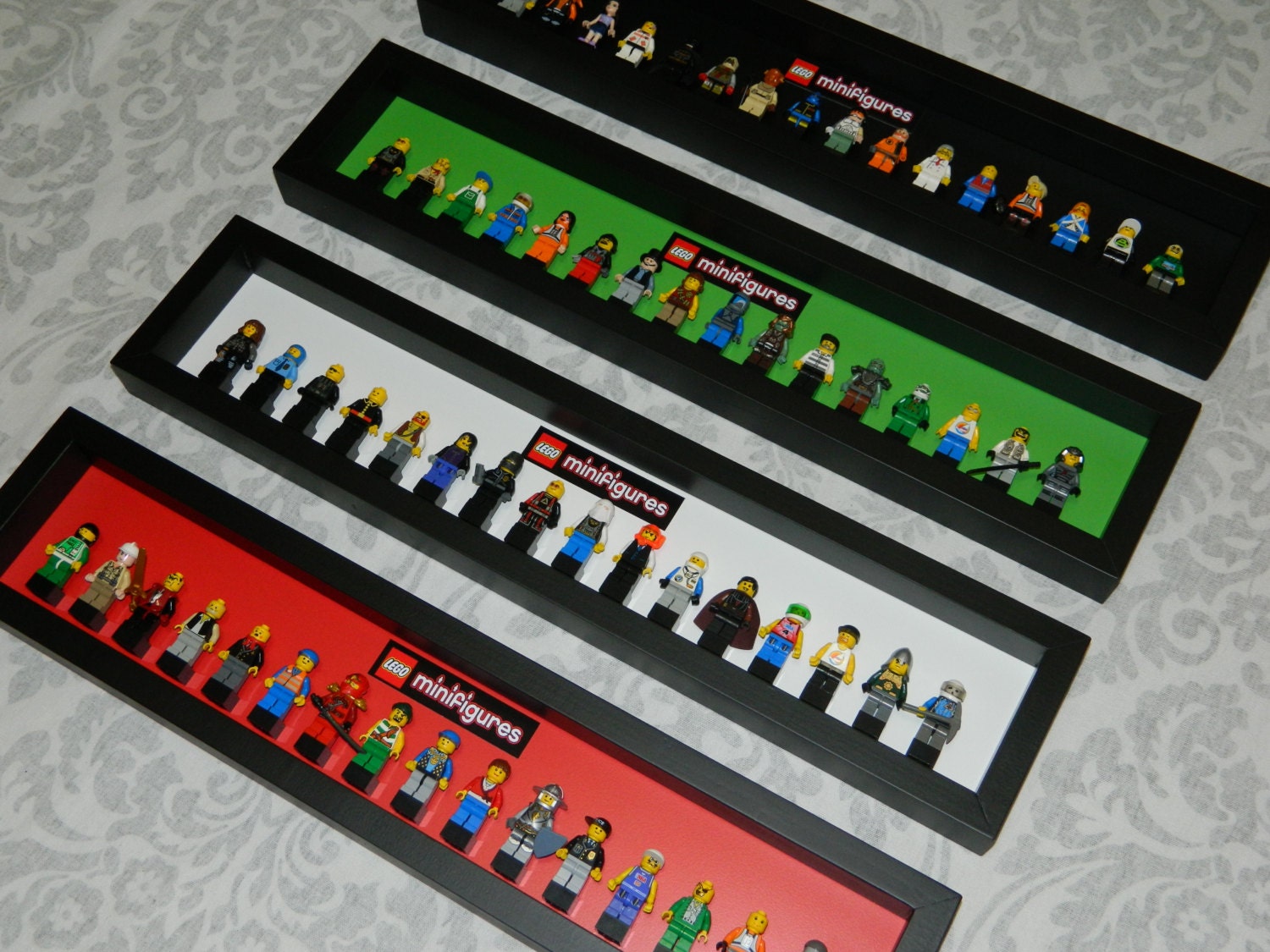 homemade lego minifigure display case