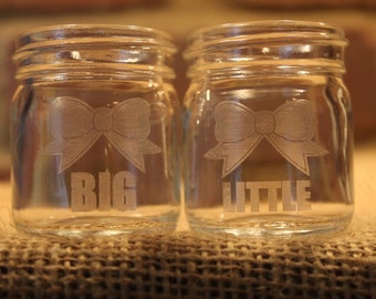 Big and Little Mason Jar Shot Glasses