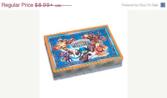 SUMMER SALE Skylanders Edible Image Cake Topper Il_570xn