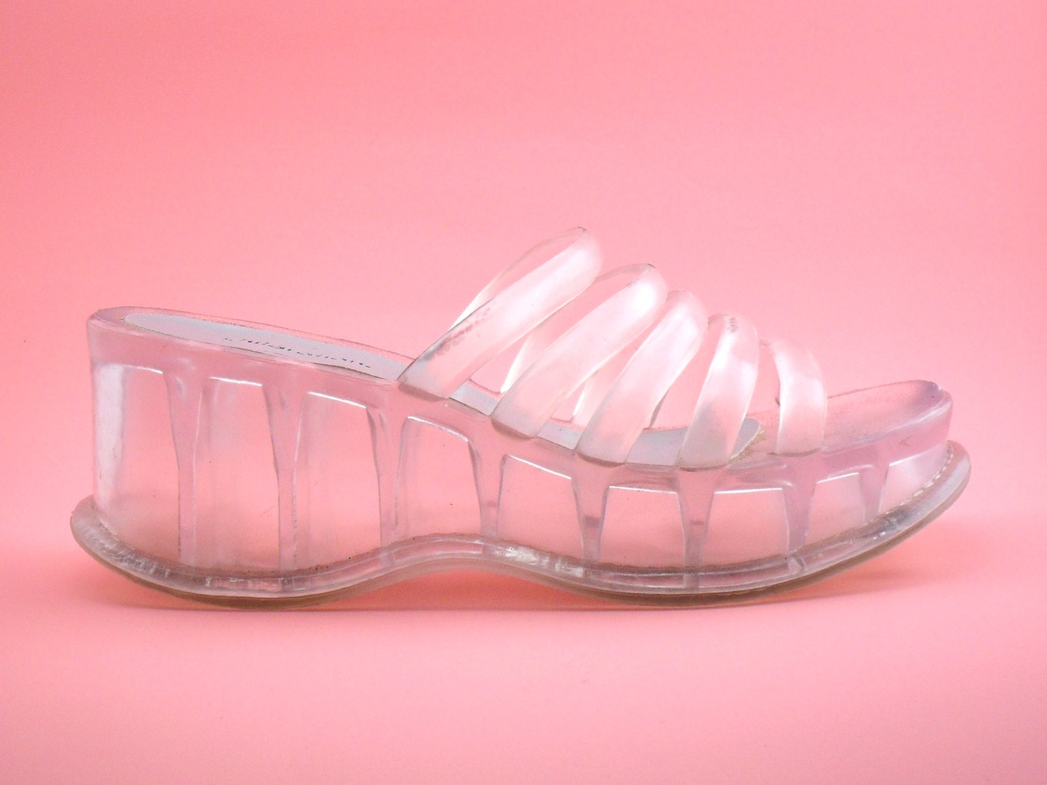 90s Platform Jelly Shoes 5 1990s Jellies Clear Jelly Shoes