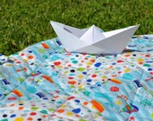 Crib size "Sea of Dreams" Kid Quilt for the crib, road, floor, or just to cuddle