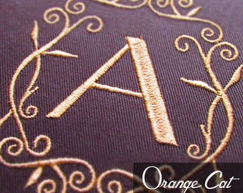 Machine Embroidery Design Alphabet Font Graceful Monogram Mini