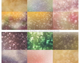 Bokeh overlays - digital overlay - photo overlay - instant download