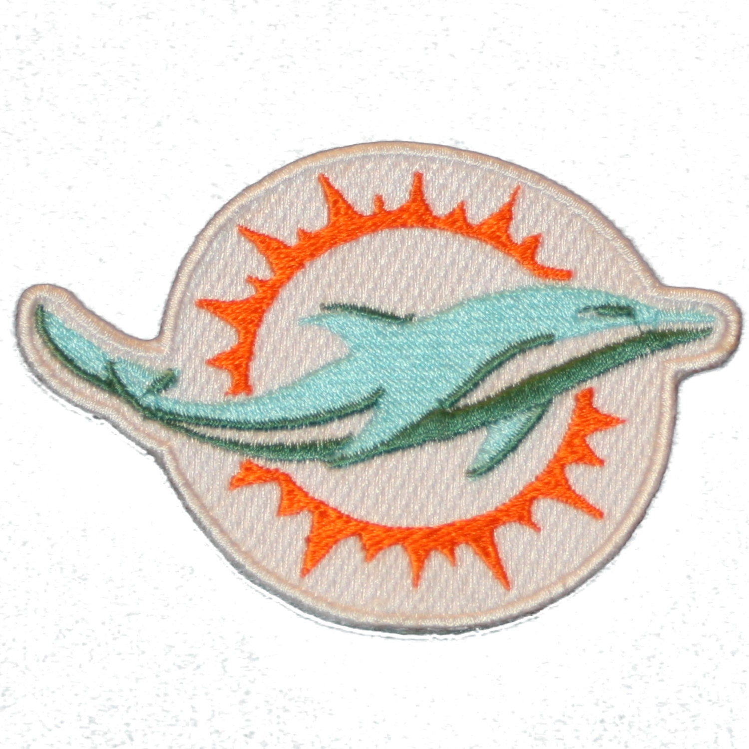 The Miami Dolphins Iron On Patch IN Greens by StarlitnightPatches