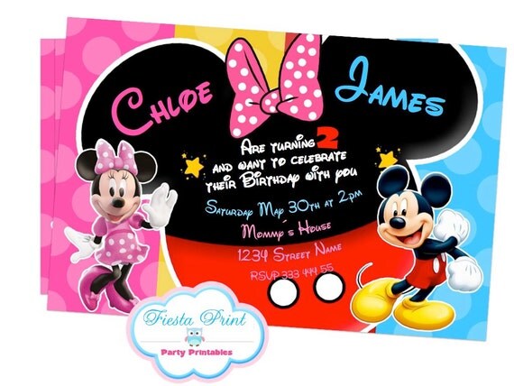 Tarjetas de Invitación Fiesta de Minnie Mouse 1 año