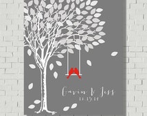 ... Gift - Wedding Poster - Wedding Tree Guestbook Poster Wedding Gift