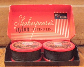 Lots De Fils De Pêche Vintage NOS : DuPont, Garcia, Gudebrod, Newton, Pennys – Nylon Tressé Noir