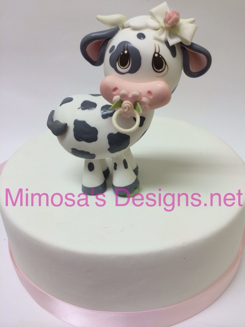 Cow cake topper. Cow over the moon. Cow by MimosasDesigns ...