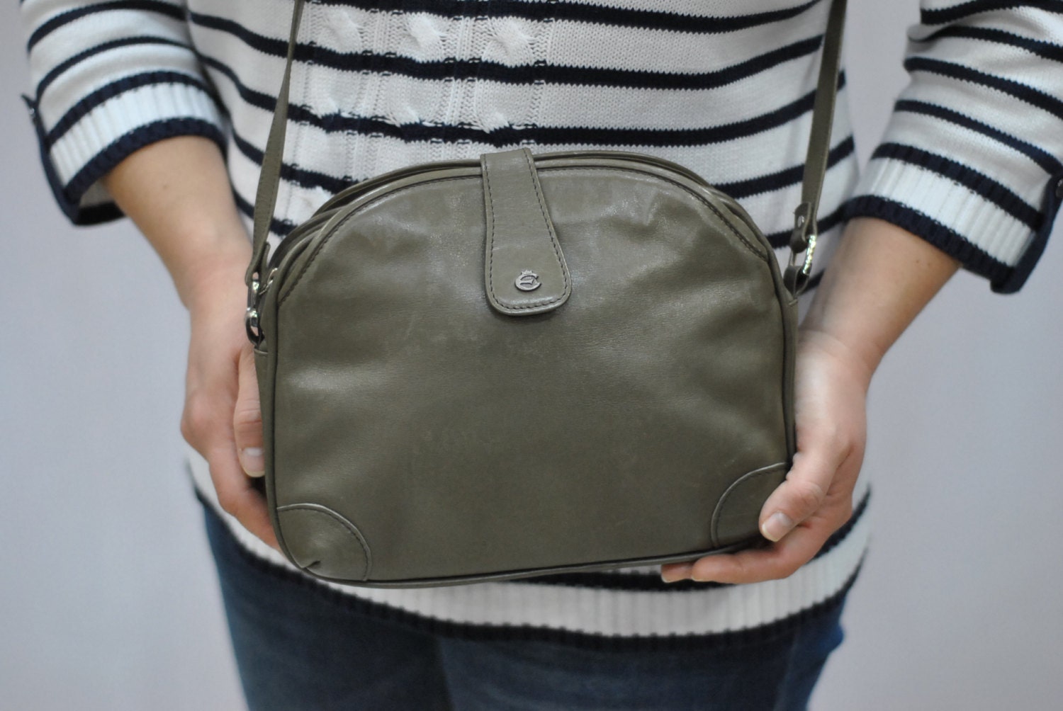 Vintage ESQUIRE leather bag messenger bag.....212