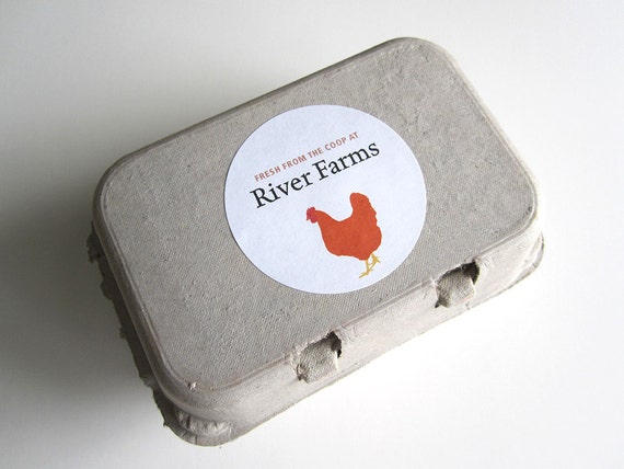 Egg Carton Labels Custom Packaging Food by GalleryintheGarden