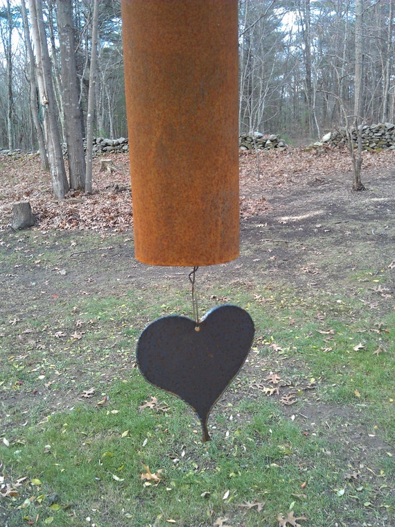 gong wind chime made from oxygen tank by tinkerforge on Etsy