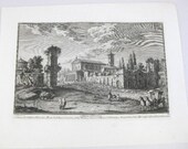 Vasi Copperplate Engraving Church Of Santa Maria In Dominica Antique Print