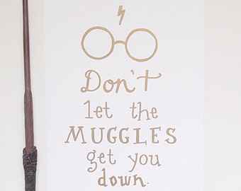 Popular items for muggles get you down on Etsy