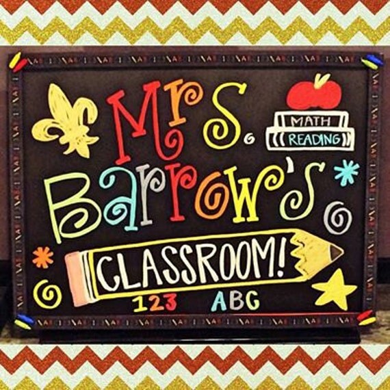 Handwritten & Customizable Name Chalkboard Sign 17x23