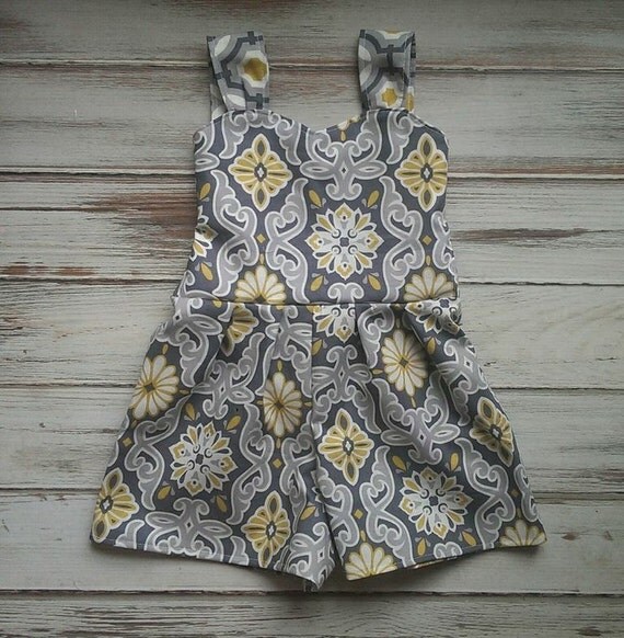 Items similar to Girls Romper Boutique Toddler Romper Girls Shorts