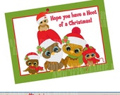 80% OFF Christmas Owl Family for clipart and card design, vector graphics, digital clipart, instant download AMB-356 Il_170x135
