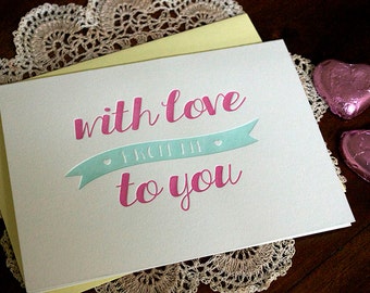 Letterpress With Love Card - Valentine's Day